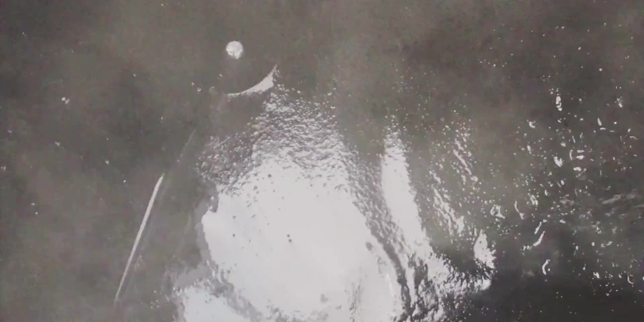 Solidified asphalt liquefied in the tank